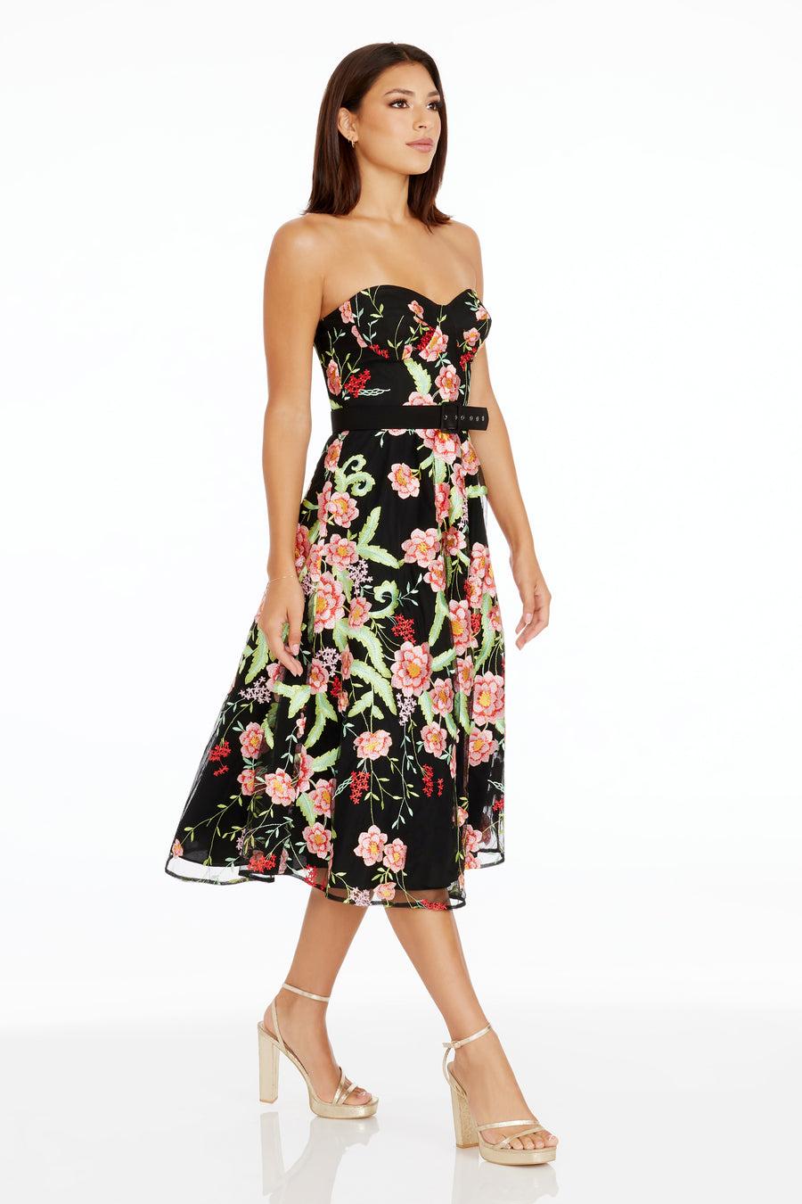 Dress The Population Mabel Dress White