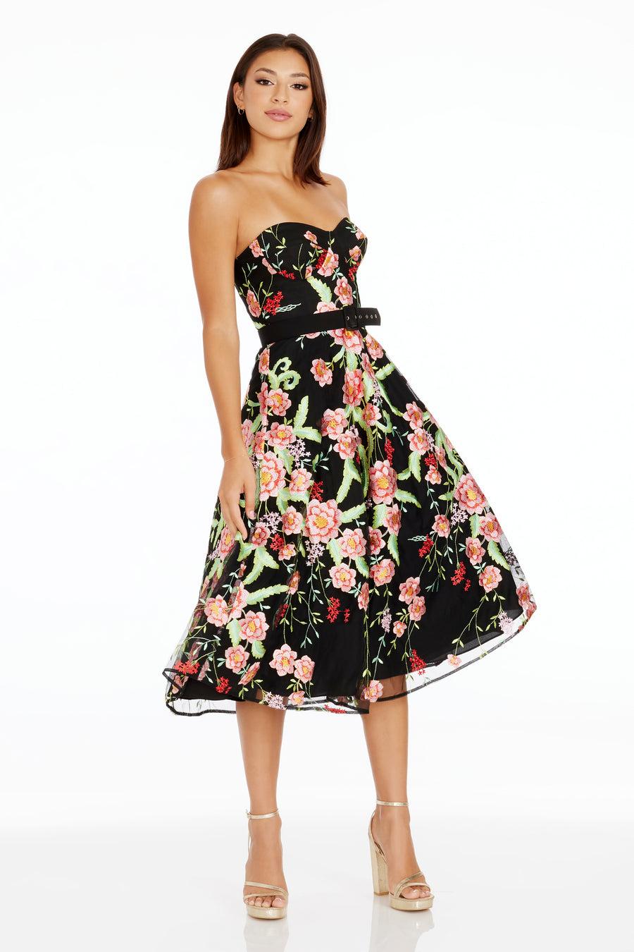 Dress The Population Mabel Dress White