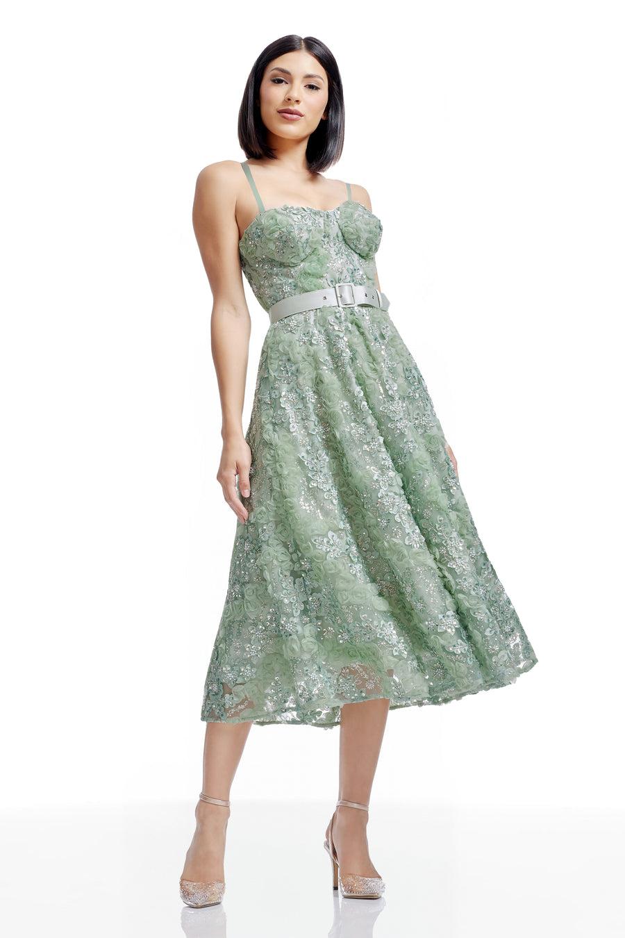 dress the population Mabel Dress white