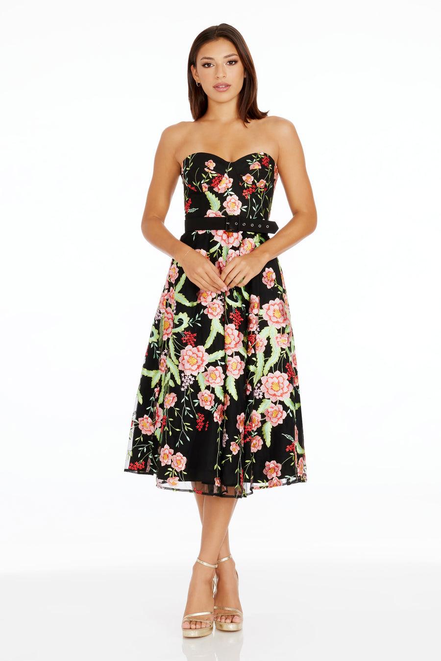 dress the population Mabel Dress white