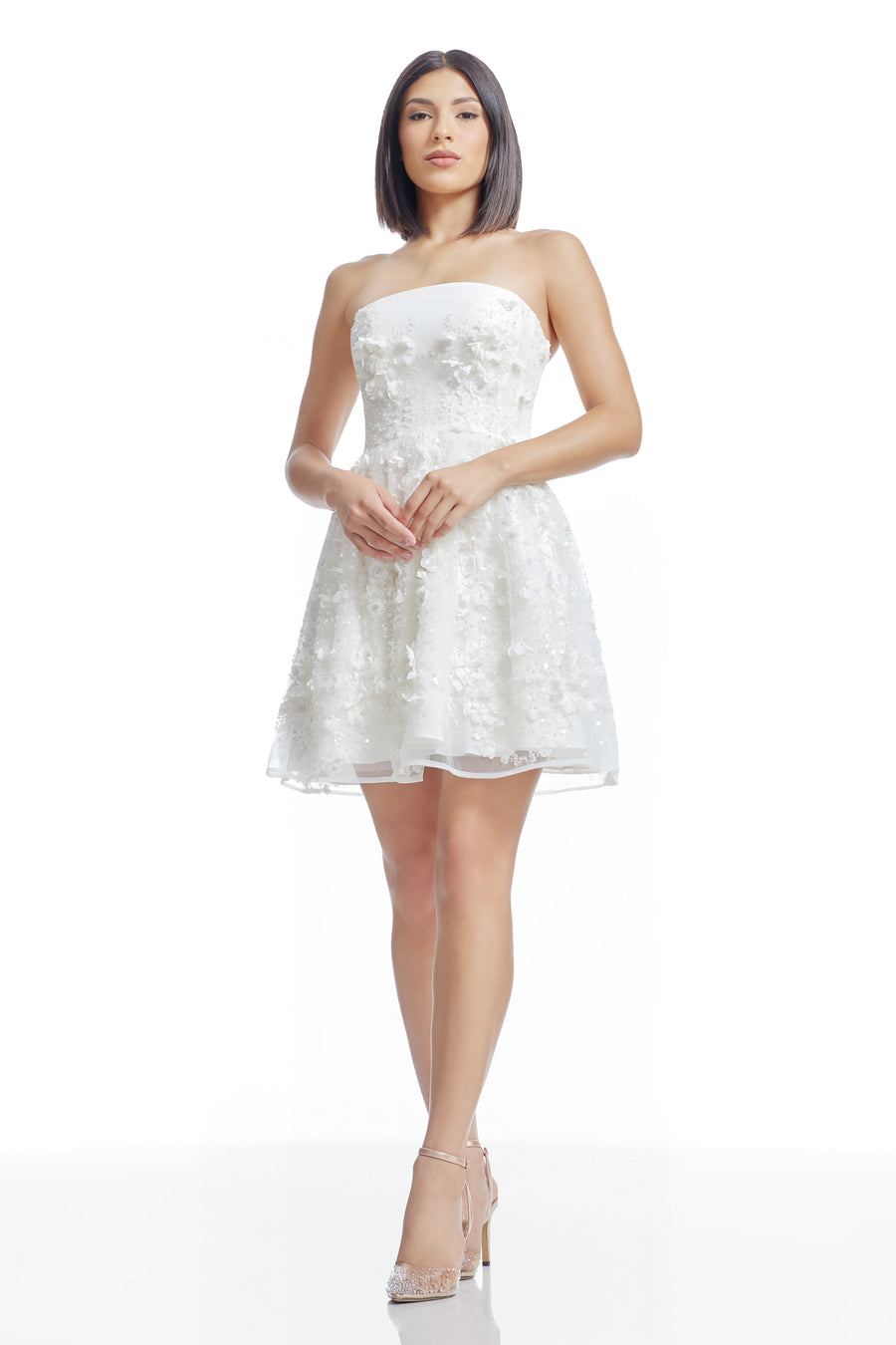 Dress The Population Marilyn Dress White