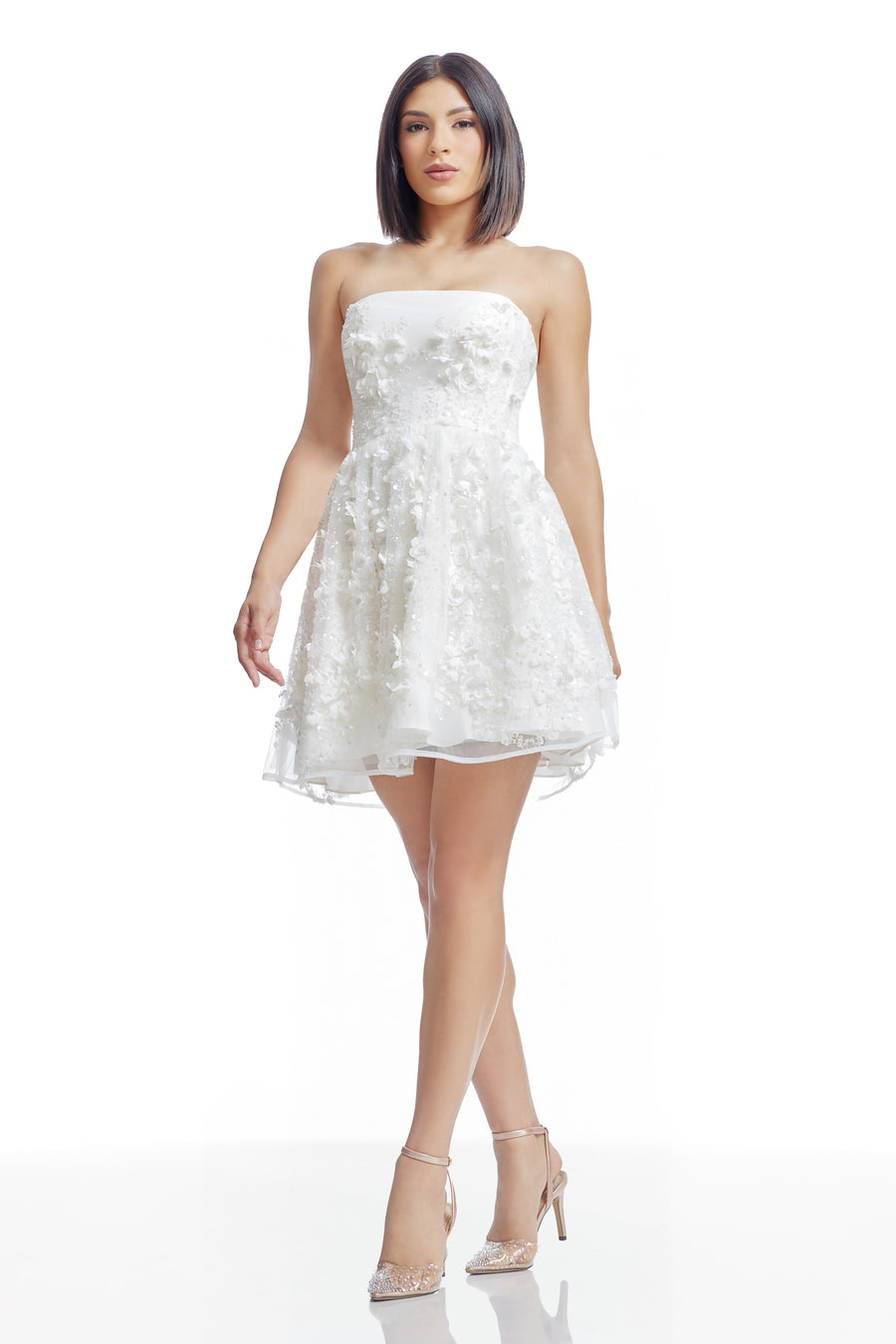 Dress The Population Marilyn Dress White