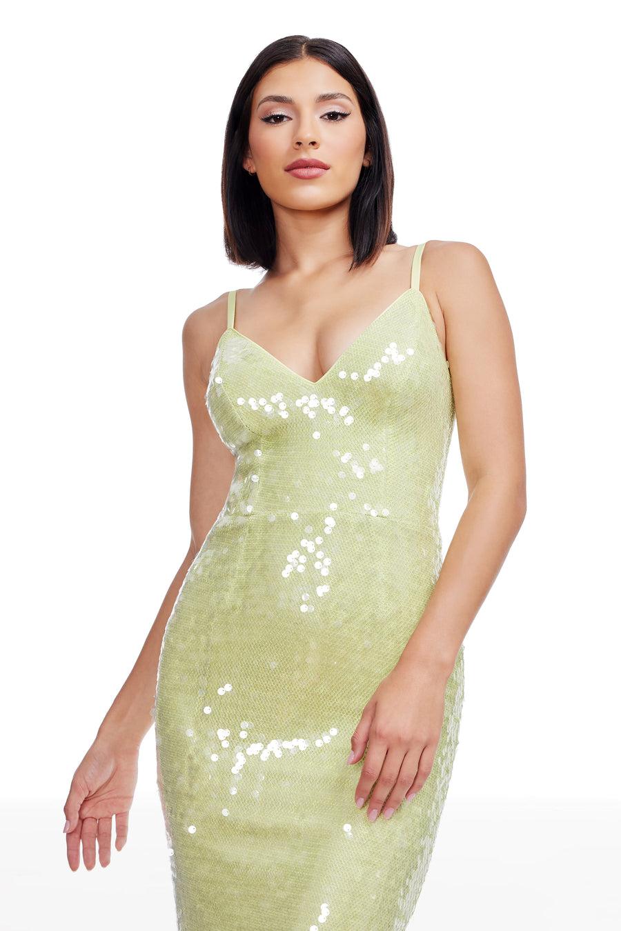 dress the population Megan Dress white