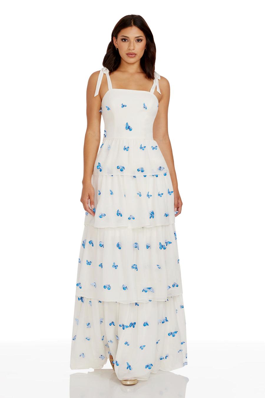 dress the population Monica Dress white