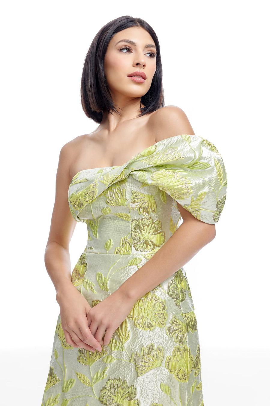 Dress The Population Olive Dress White