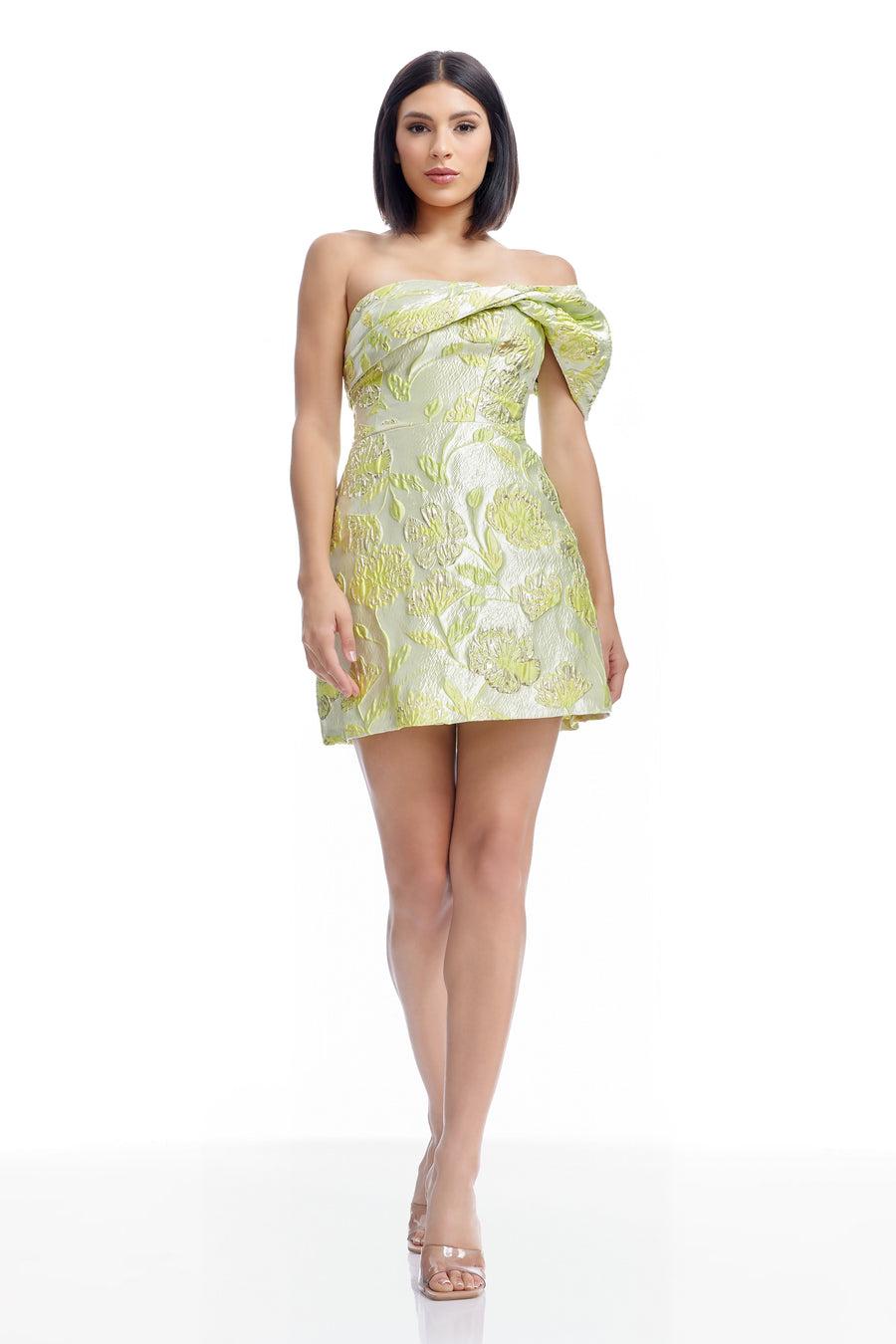 Dress The Population Olive Dress White