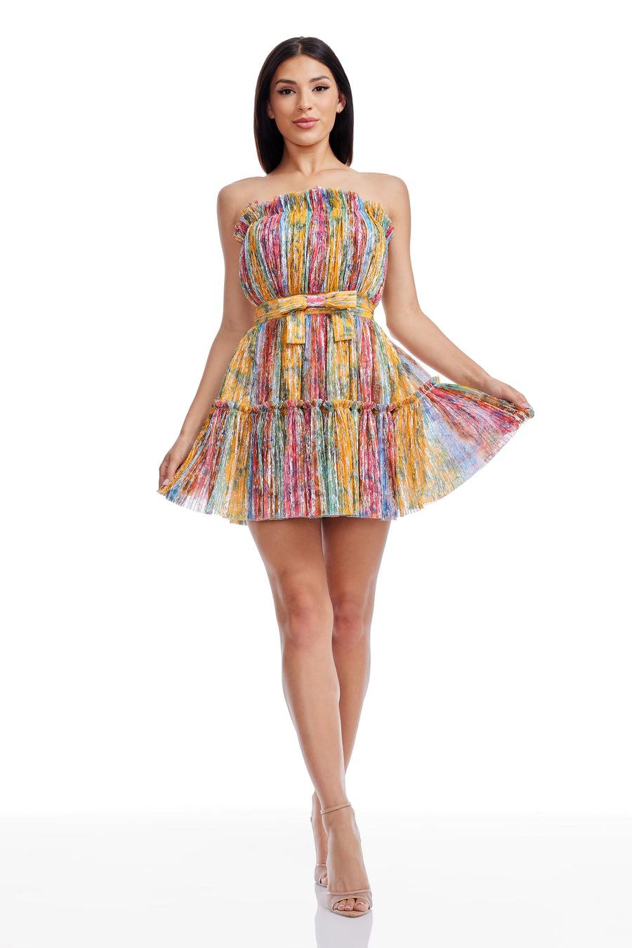 dress the population Petra Dress white