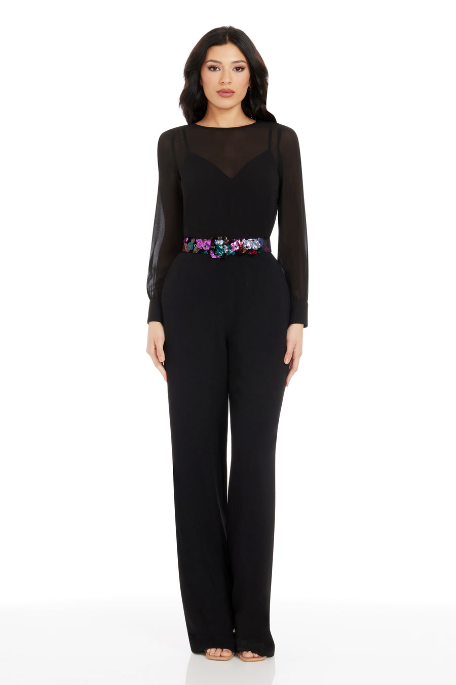 dress the population Pilar Jumpsuit white