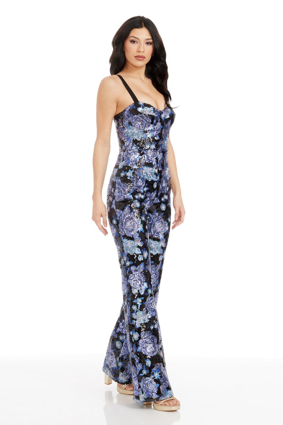 Dress The Population Presley Jumpsuit White