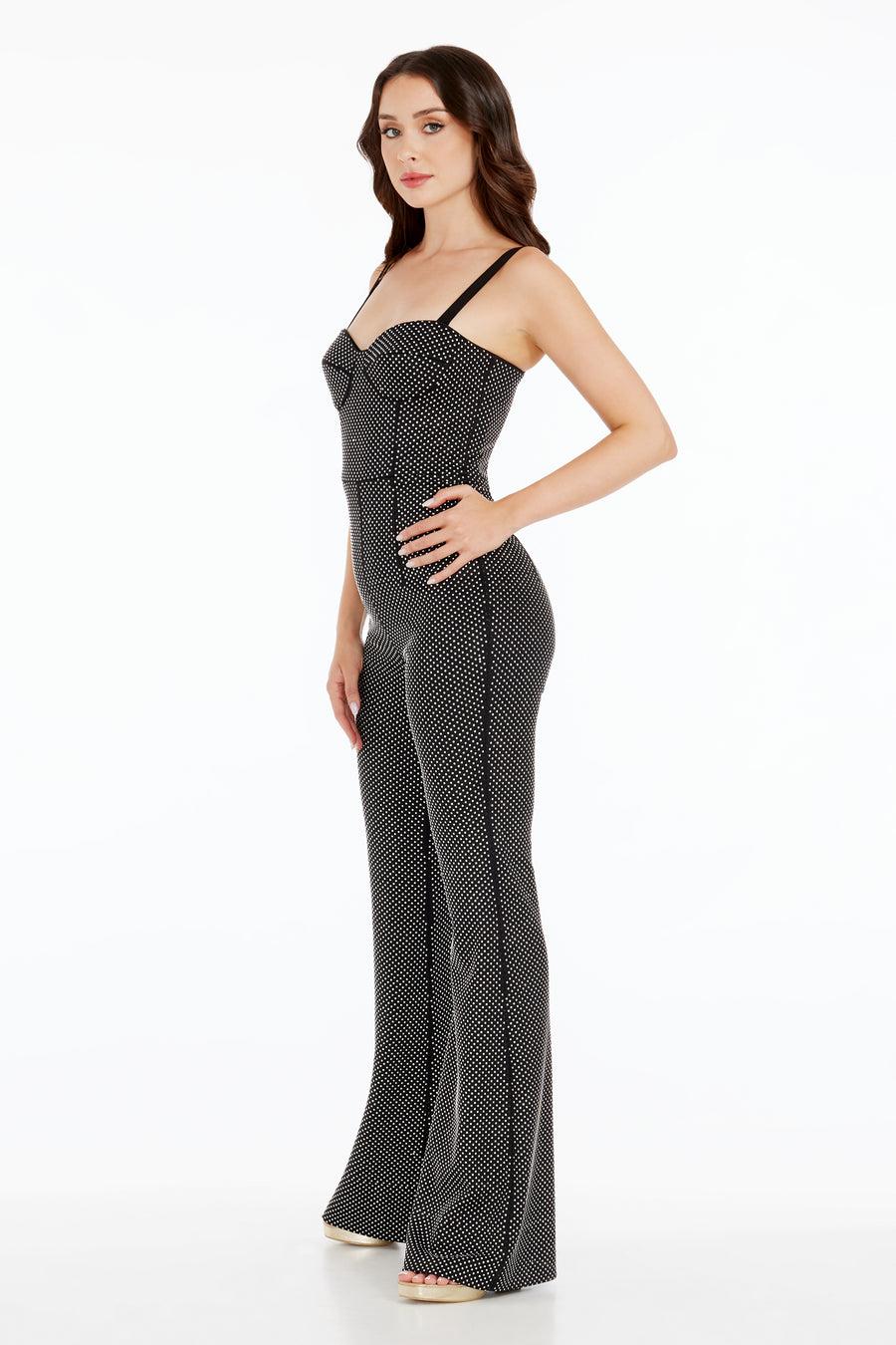 Dress The Population Presley Jumpsuit White
