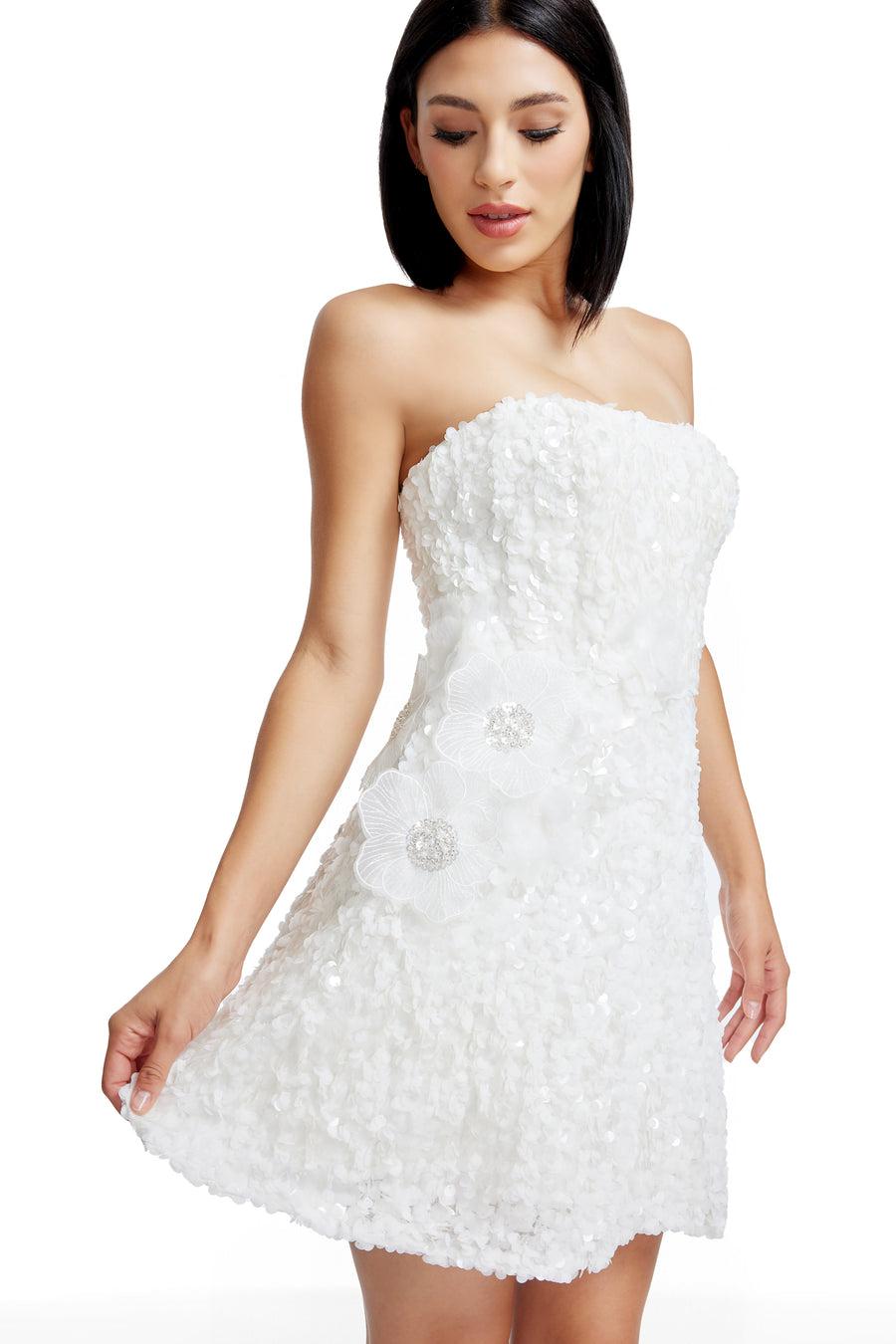 Dress The Population Sasha Dress White