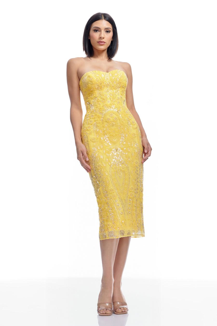 Dress The Population Shailene Dress White