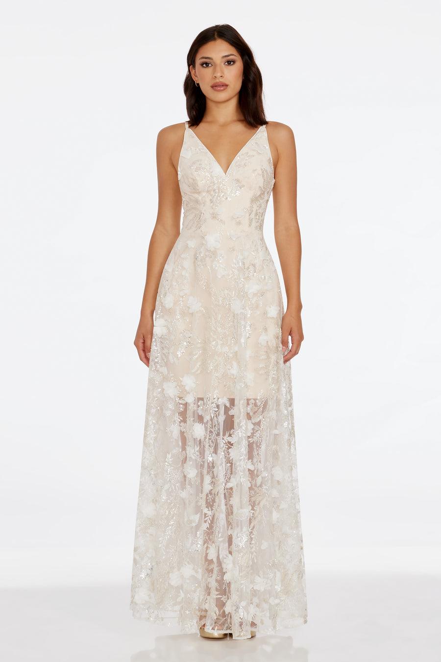 dress the population Sidney Dress white