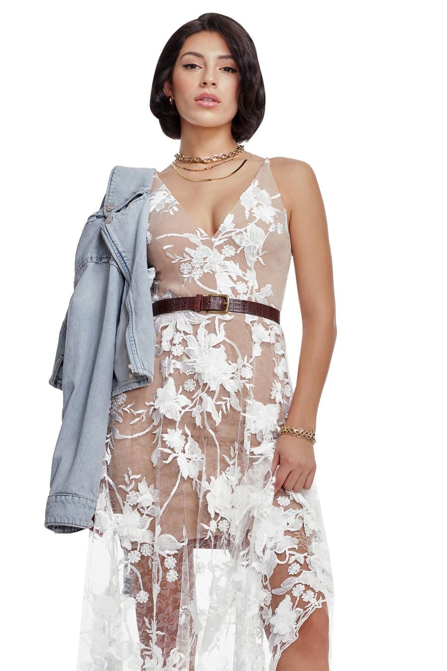 dress the population Sidney Gown white