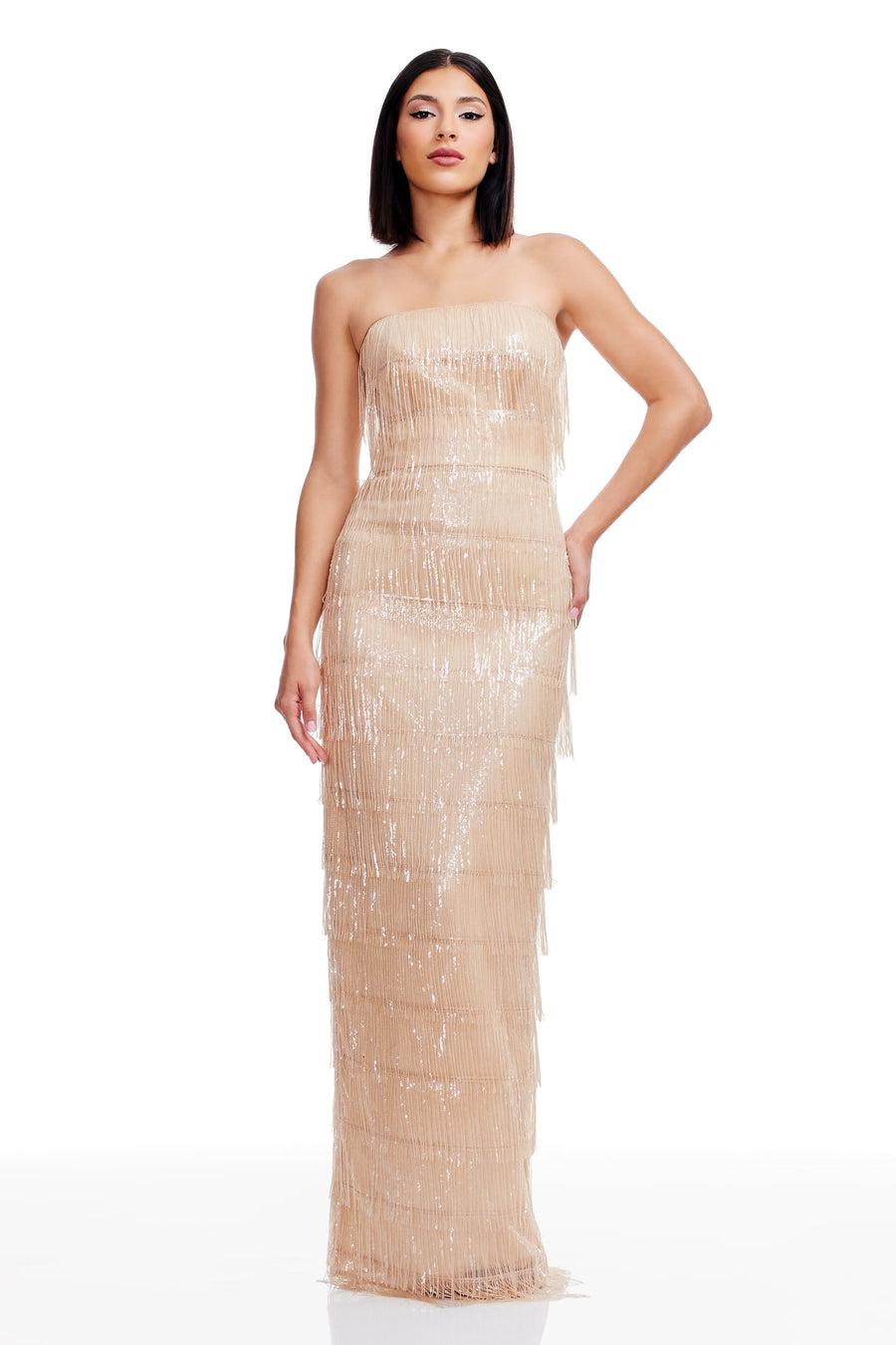 Dress The Population Tanya Dress White