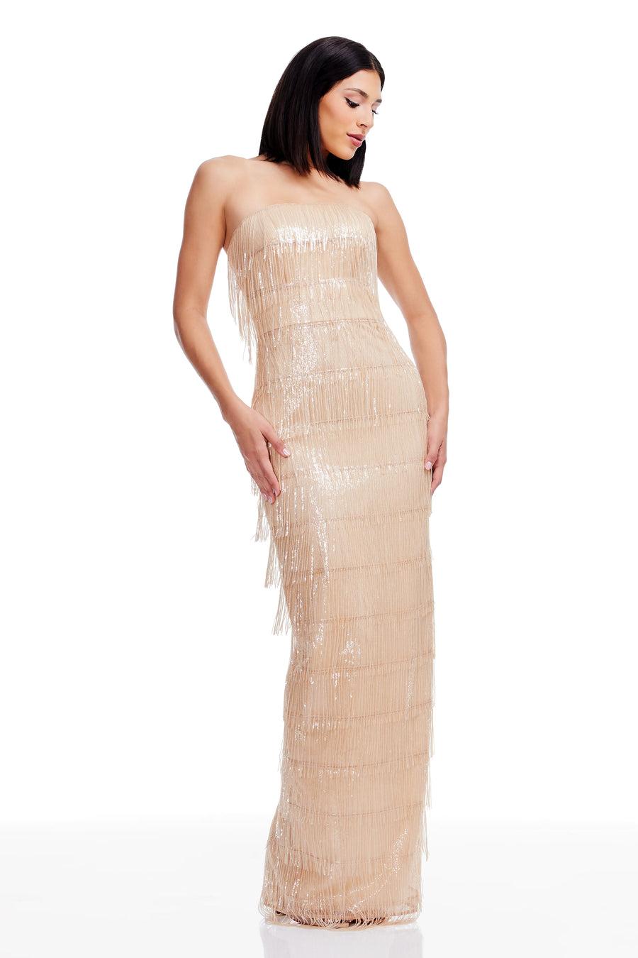 dress the population Tanya Dress white