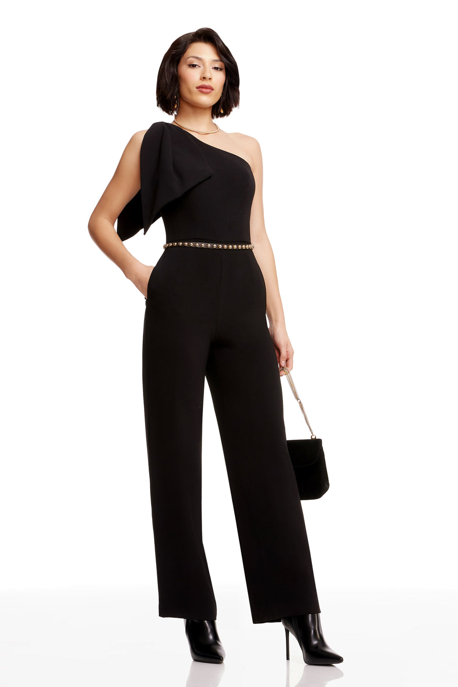 Dress The Population Tiffany Jumpsuit White