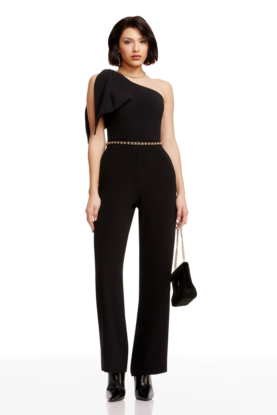 dress the population Tiffany Jumpsuit white