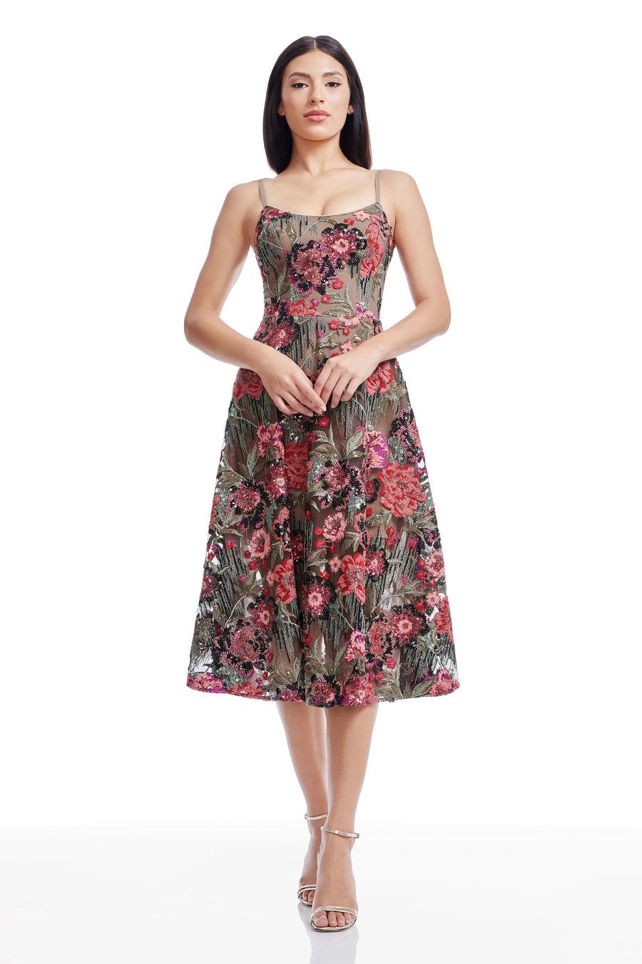 dress the population Uma Dress white