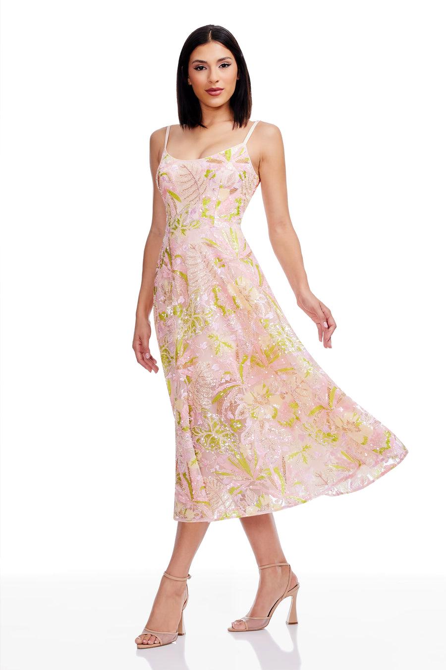 dress the population Uma Dress white