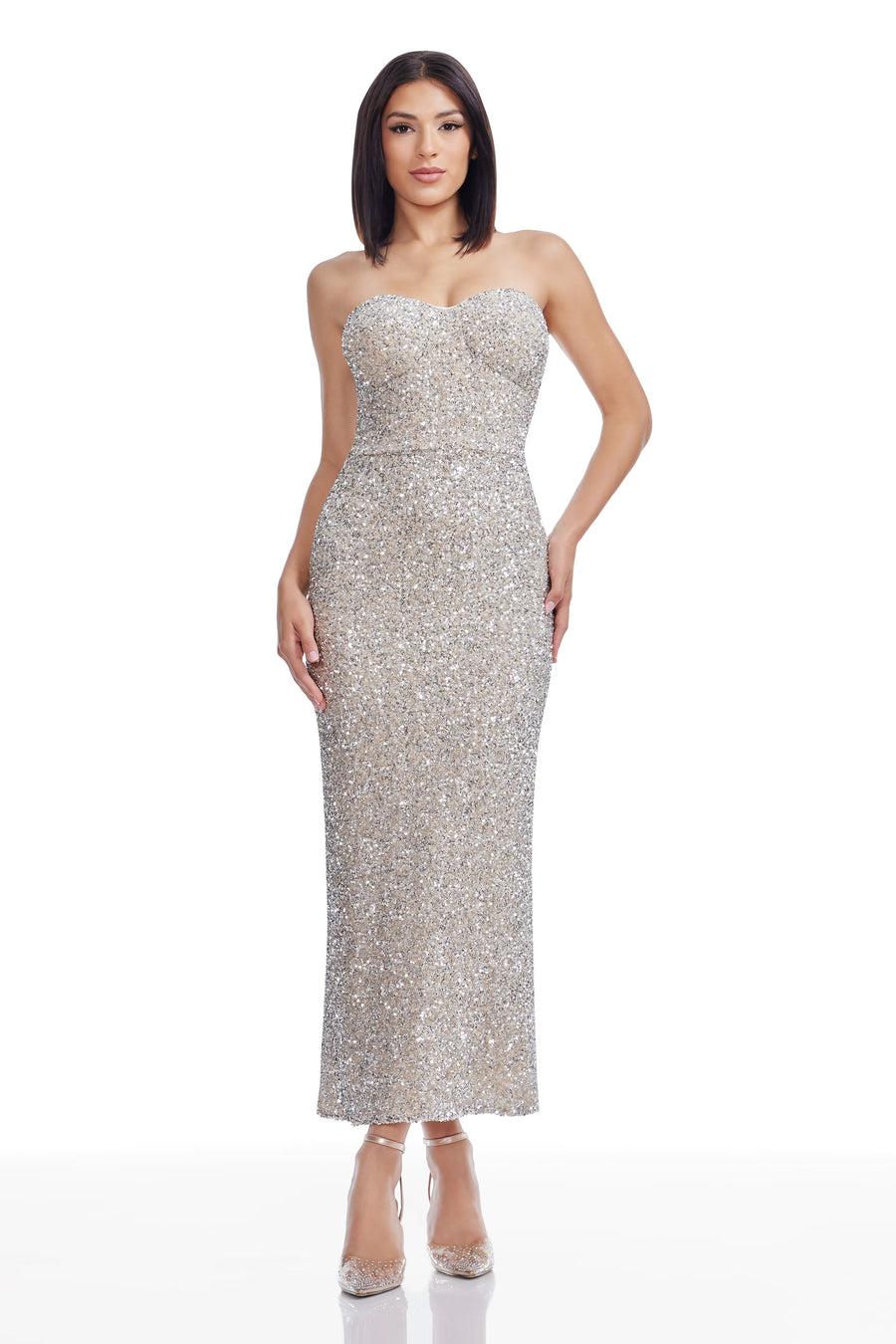 Dress The Population Vada Dress White