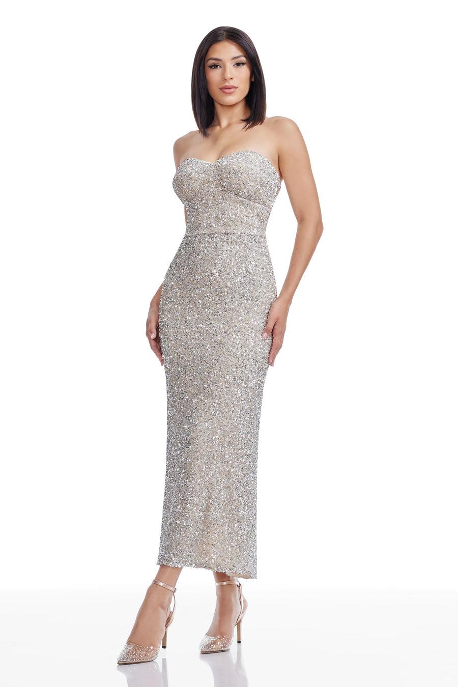 Dress The Population Vada Dress White