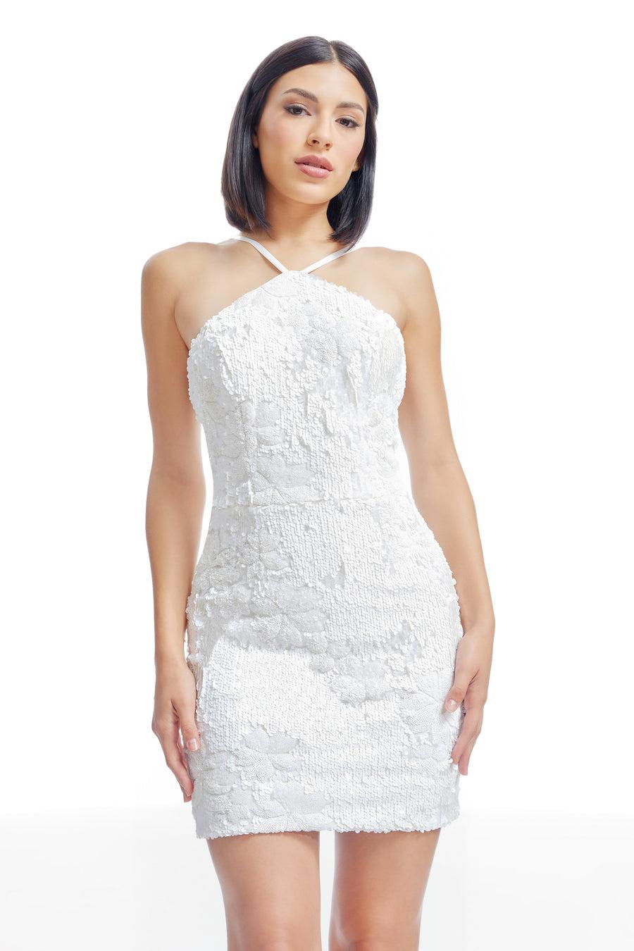 dress the population Victoria Dress white