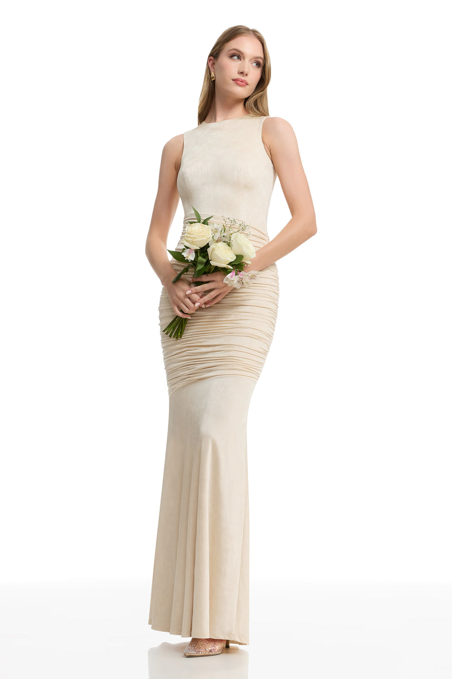 Dress The Population Violetta Gown White