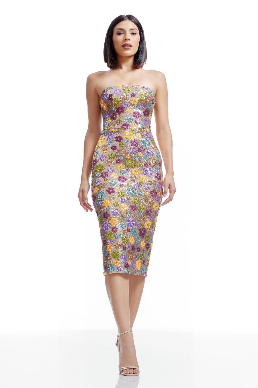 dress the population Viviana Dress white