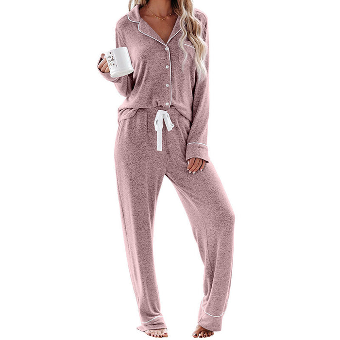 Dressystar Button Front Pajama Set Pink