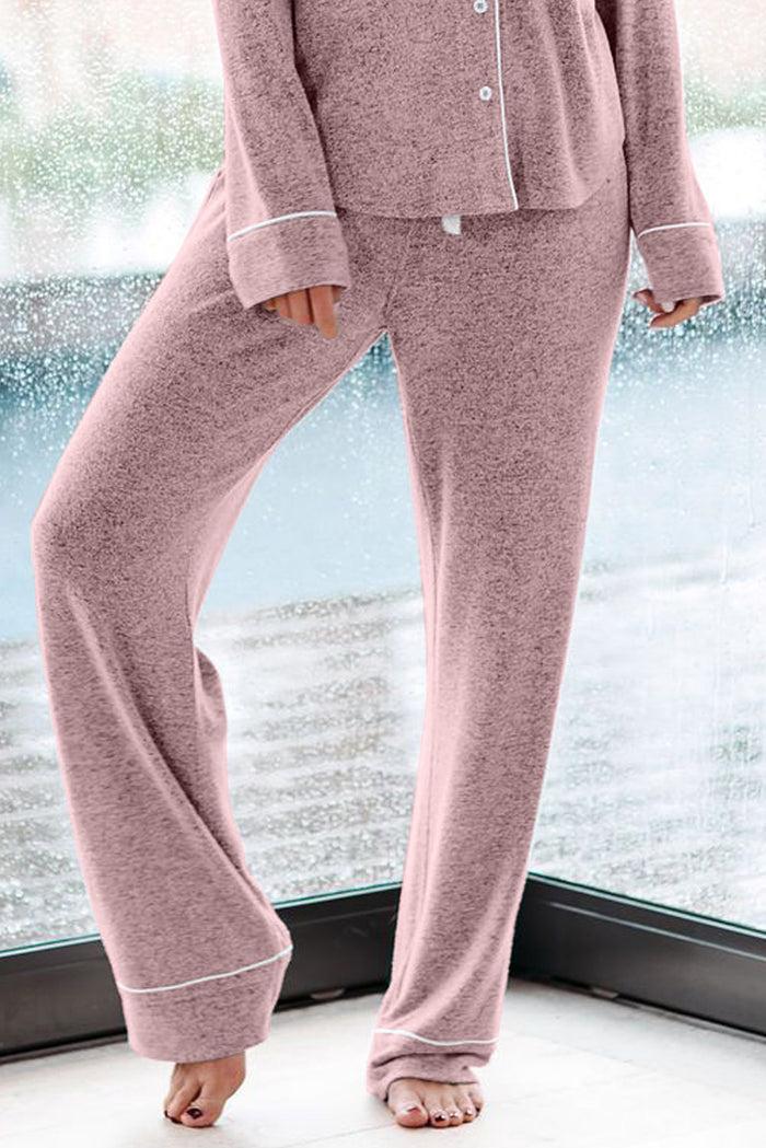 dressystar Button Front Pajama Set Pink