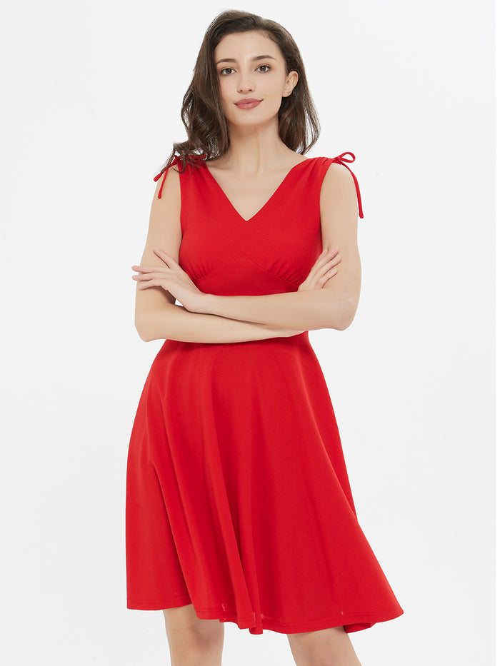 dressystar Feeling Good Red Short Sleeveless Dress