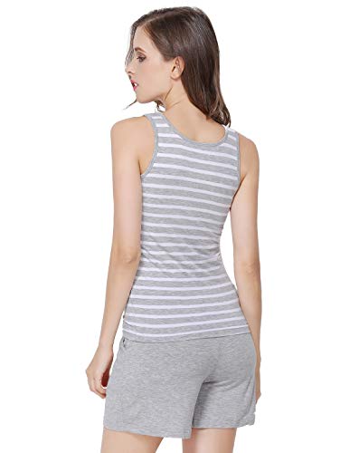 Dressystar Dressystar Grey Women Loungewear Sleepwear Set For Summer