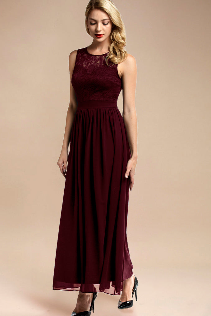Dressystar Maxi Formal Dress Burgundy