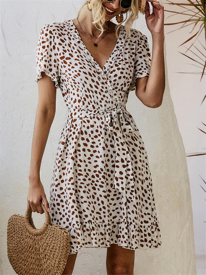 Dressystar Pretty Print Wrap Dress