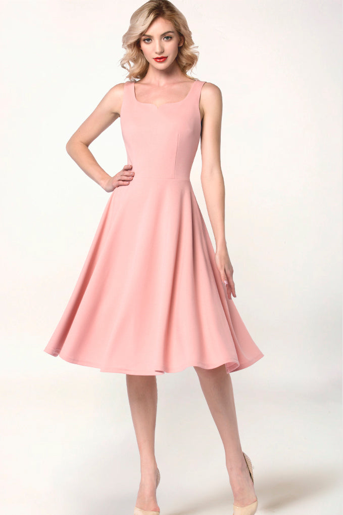 Dressystar Tea Dress With Pockets Blush