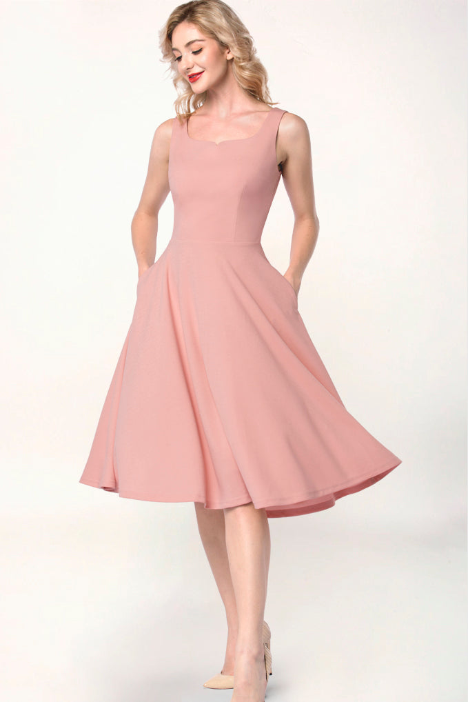 dressystar Tea Dress with Pockets Blush