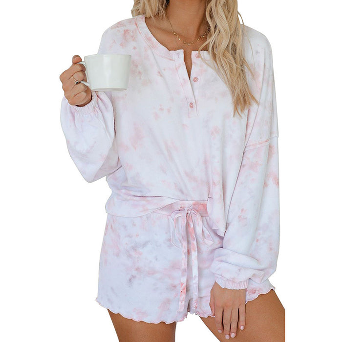 Dressystar Tie-Dye Lounge Set Pink