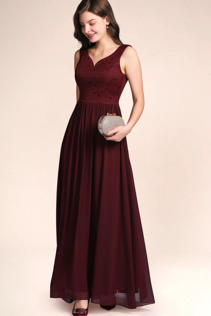 dressystar V Neck Prom Dress Burgundy dressystar V Neck Prom Dress Burgundy