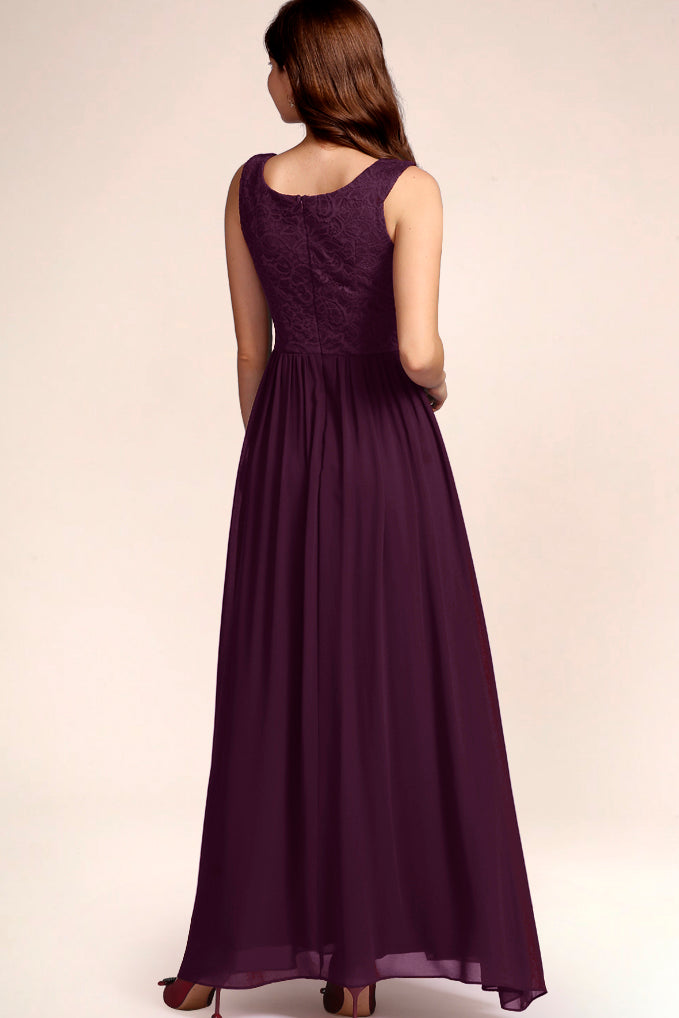 Dressystar V Neck Prom Dress Grape