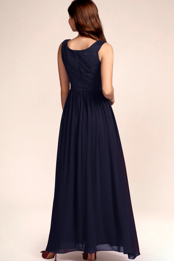 Dressystar V Neck Prom Dress Navy