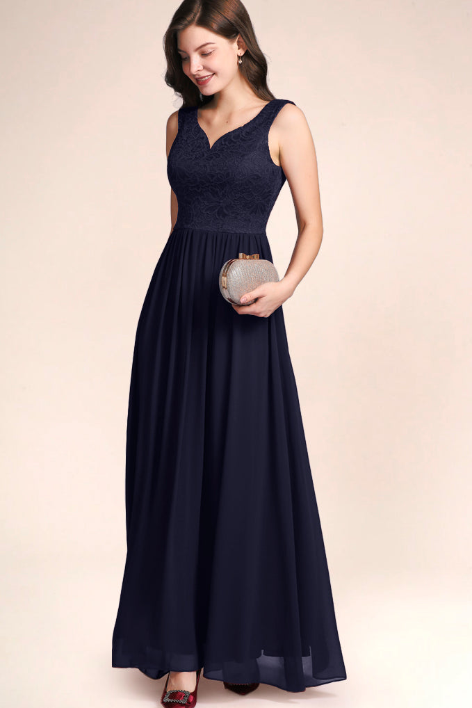 dressystar V Neck Prom Dress Navy dressystar V Neck Prom Dress Navy