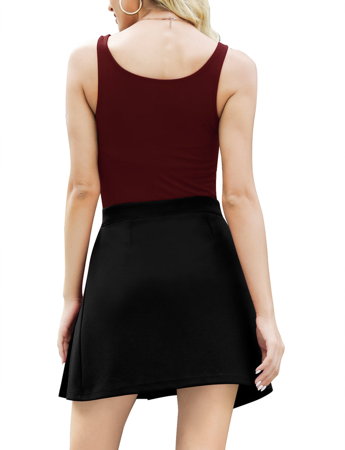 Dressystar Dressystar Women Mini Pleated Skirt Basic Skirt Black