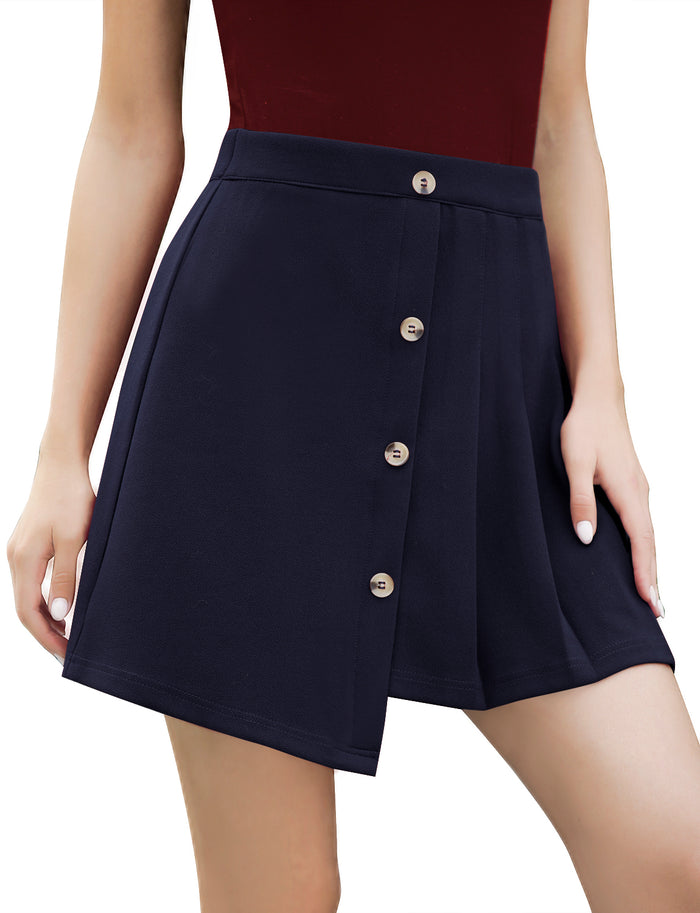 dressystar Dressystar Women Mini Pleated Skirt Basic Skirt Navy