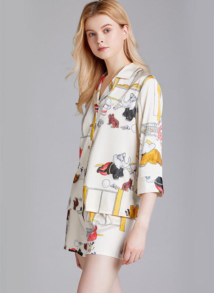 Dressystar Dressystar Women Pajamas Set Half Sleeve Two Pieces With Shorts