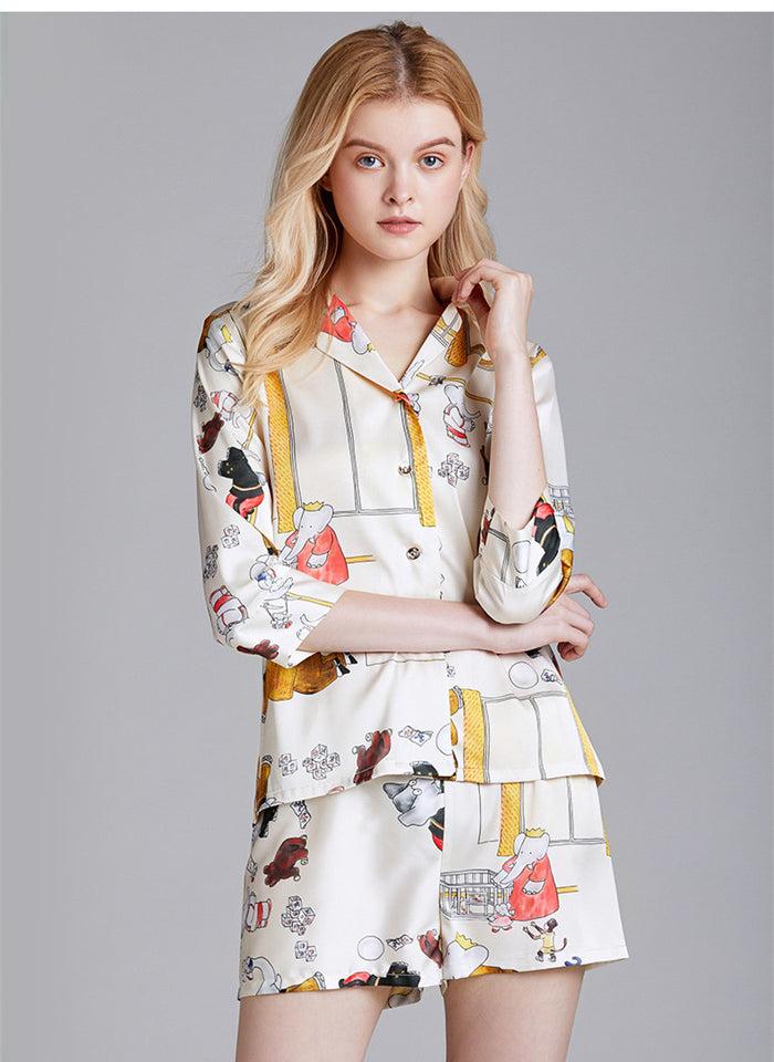 Dressystar Dressystar Women Pajamas Set Half Sleeve Two Pieces With Shorts