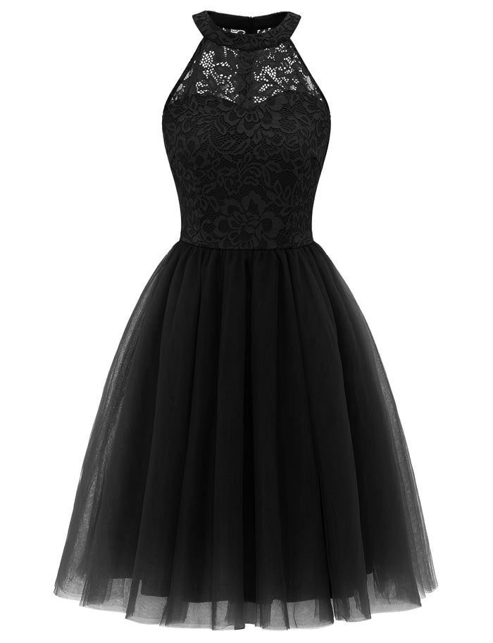 Dressystar Dressytar Women Cocktail Party Dress Lace Black