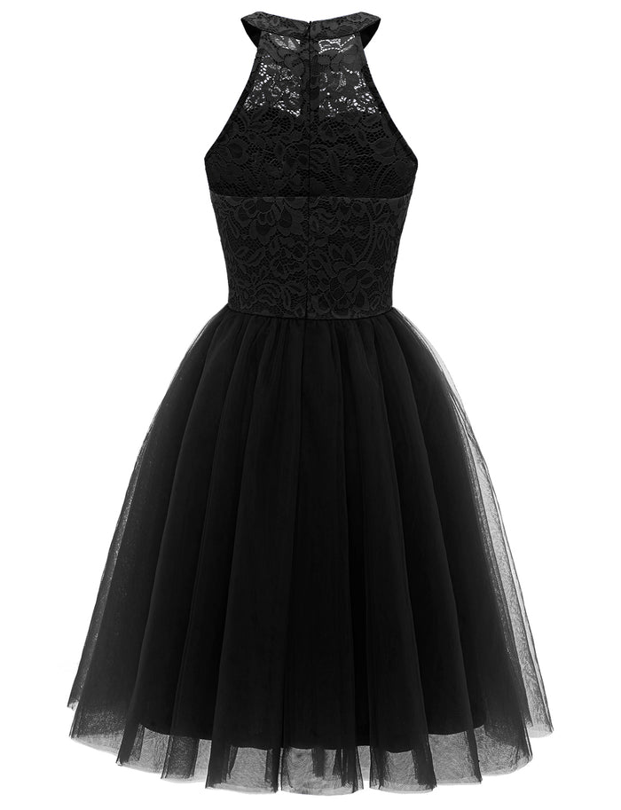 Dressystar Dressytar Women Cocktail Party Dress Lace Black