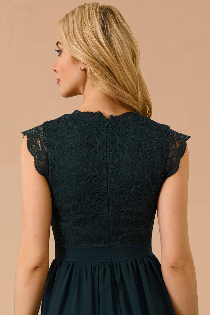 Dressystar Green V Neck Sleeveless Formal Party Gown