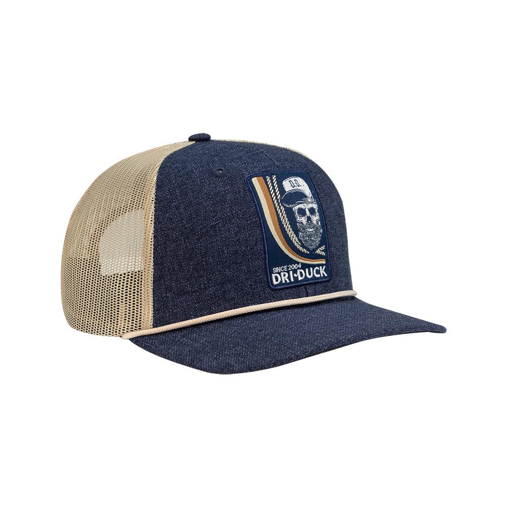 Dri Duck Crosshatch Skull Trucker Hat